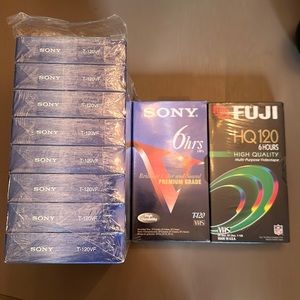 10 blank VHS TAPES